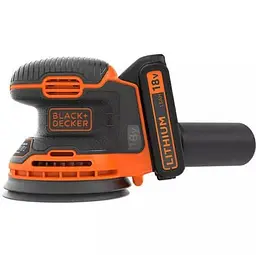 Шліфмашина ексцентрикова акумуляторна Black&Decker з АКБ та ЗП BDCROS18