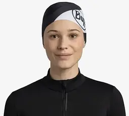 Пов'язка на голову Buff Tech Fleece Headband, Zesy Graphite Чорний-Білий - мініатюра 2