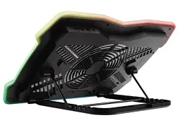 Підставка для ноутбука до 17" Trust GXT 1126 Aura, Black, 1x20 см вентилятор, RGB підсвічування, металеве сітчасте верхнє покриття, 421х312х26 мм, 1 кг (24192) - мініатюра 4