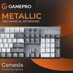 Клавіатура GamePro Genesis Metallic Outemu Red Swithes USB Gray (MK144G) [152671] - мініатюра 7