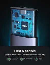 Зовнішня кишеня для накопичувача UGREEN USB-C Female to M.2 M-Key 10G Enclosure C TO C Cable 50cm (UGR-10902) - мініатюра 6