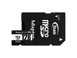 Карта памяти Team MicroSDHC UHS-I Class 10 + SD адаптер 128 GB Black (TUSDX128GCL10U03)