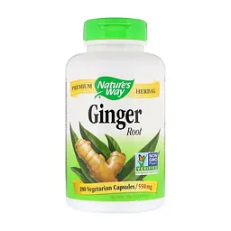 Травы Nature's Way Корень Имбиря, Ginger Root, , 550 мг, 180 капсул (NWY-13108)