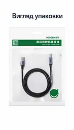 Кабель для принтера UGREEN US369 USB 2.0 USB-A - USB-B 1,5 м чорний (80802) - мініатюра 6