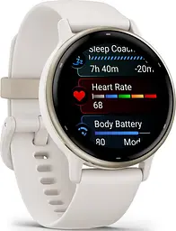 Смарт-годинник Garmin vivoactive 5 Cream Gold Aluminum Bezel with Ivory Case and Silicone Band (010-02862-11/5B) - мініатюра 3
