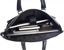 Чоловіча сумка-портфель Tiding Bag шкіряна Чорна - мініатюра 6