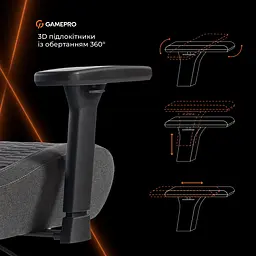 Крісло ігрове GamePro GC760LG Light grey fabric (GC760LG) - мініатюра 11