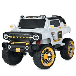 Електромобіль джип 24V8Ah 4x45W EVA шкіра MP3/USB/TF/Bluetooth білий (M 5821EBLR-1 24V)
