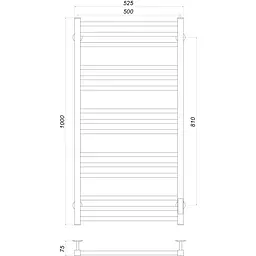 Рушникосушарка UNIO MS EU 1000-500-15 BLK Модена чорна (22548) - мініатюра 4