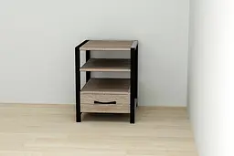 Тумба універсальна Ferrum-decor Вів'єн 1/1 50x41x40 чорний ДСП Дуб Сонома Трюфель 16мм (FRD-104143)