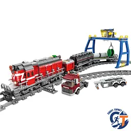 Конструктор ZIPP Toys Потяг DF5 1391 з рельсами Колір: червоний
