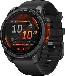 Смарт-годинник Garmin Fenix 8 47mm AMOLED Slate Gray with Black Silicone Band (010-02904-00/09)