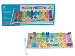 Дерев'яна дошка-сортер Магнітна риболовля. Свійські тварини, Limo Toy