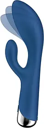 Вібратор-кролик Satisfyer Spinning Rabbit 1 20 см синій - мініатюра 2