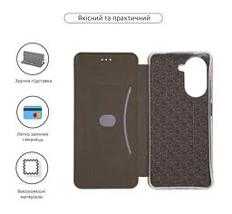 Чехол-книжка для Xiaomi Redmi A5 4G (UA), G-Case, золотой, кожаный чехол-книжка из экокожи (PU) и TPU, с магнитом, с подставкой и вместительным кардхолдером, противоударный, защита всего корпуса, ArmorStandart (ARM85942) - мініатюра 3