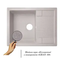 Кухонна мийка Lidz 650x500 / 200 GRA-09 (LIDZGRA09650500200) - мініатюра 2