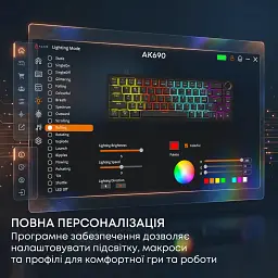 Клавіатура Ajazz AK690 Peach Mist Switch USB UA White (AK690-PM-W) - мініатюра 8