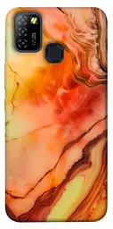 Чохол Demsky Червоний корал мармур для Infinix Hot 10 Lite