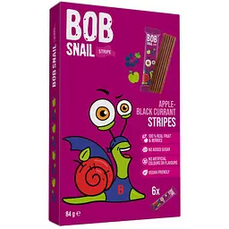 Цукерка фруктово-ягідна Bob Snail Яблучно-чорносмородиновий страйп 84 г (6 шт. х 14 г)