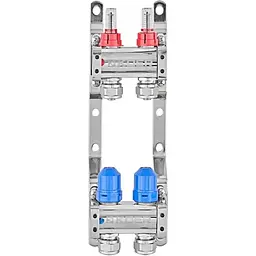 Колекторний блок з витратомірами та євроконусами Koer KR.1210-2 - 1"x2 Ways KR5264