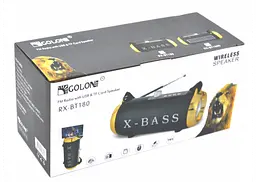 Портативна Bluetooth-колонка Golon RX-BT 180 бездротова колонка з радіоприймачем фм бумбокс - мініатюра 3