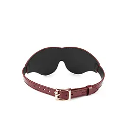 Маска на очі Liebe Seele Wine Red Blindfold шкіряна - мініатюра 3