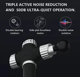 Перкусійний масажний пістолет Booster A2 Масажер тригерних точок Massage Gun - мініатюра 8