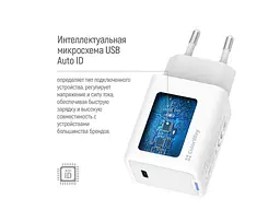 Мережевий зарядний пристрій ColorWay GaN Mini 45 W White (CW-CHS057PD-WT) - мініатюра 4