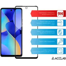 Скло захисне ACCLAB Full Glue Tecno Spark 10 Pro (1283126580567) - мініатюра 3