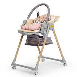 Стілець для годування 2в1 KiderKraft LASTREE Wood Beige - мініатюра 3