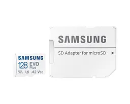 Samsung Мапа пам'яті microSD 128GB C10 UHS-I R130MB/s Evo Plus + SD - мініатюра 5