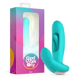 Вібратор Good Vibes Only Gina Flapping 16.4 см (бірюзовий) - мініатюра 16