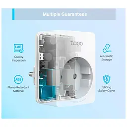 Розумна розетка TP-Link Tapo P100M N300 BT 10A (TAPO-P100M) - мініатюра 7