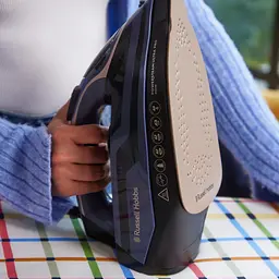 Праска Russell Hobbs 3100 Вт паровий удар 210 г вертикальне відпарювання керамічна підошва чорно-синій - мініатюра 8
