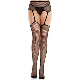 Колготки-панчохи Leg Avenue Backseam Net Stockings - мініатюра 2