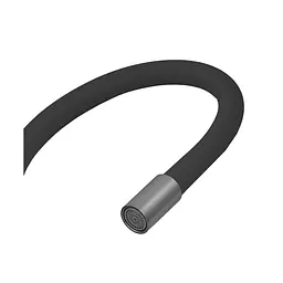 Змішувач для кухні з силіконовим виливом Champion EZA-011 (вилив чорний) graphite refl.black MX9555, Графіт - мініатюра 2