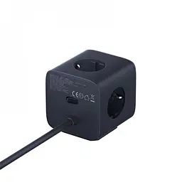 Мережевий фільтр Baseus EnerFill FA11 Cube Power Strip (3xAC + USB + 1xType-C 67W) (1.5m) black (E00082100123-00) - мініатюра 5