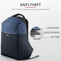 Рюкзак Nox Anti-theft 16" BLUE Trust teh0014648 - мініатюра 3