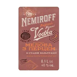 Настоянка Nemiroff Originals Українська медова з перцем, 40%, 0,1 л (887821) - мініатюра 4