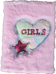 Блокнот Серце-Girls, А5, 80 аркушів, клітинка, м’яка обкладинка (В асортименті)