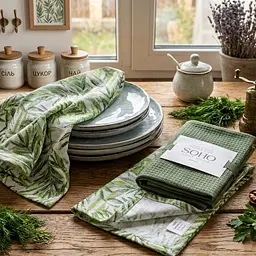 Набір рушників кухонних бавовна 100% SOHO Flower 40х60 см 3 шт (BS 45539H) - мініатюра 3