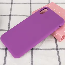 Чохол Silk Full Protective (AA) NO LOGO для Apple iPhone X / XS (5.8") Фіолетовий / Grape - мініатюра 2