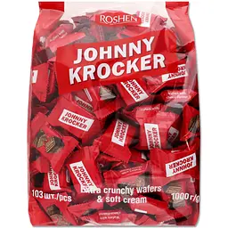 Цукерки вафельні Roshen Johnny Krocker Choco 1 кг