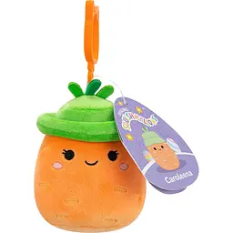 М'яка іграшка на кліпсі Squishmallows Морквинка Кароліна 9 см (SQCP00462) - мініатюра 2