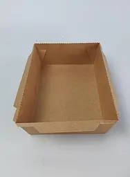 Прямокутний крафт-контейнер, 1200 мл, 150x150x60 мм, KRAFT, 50 штук, для готових страв, доставки, салатів і напівфабрикатів - мініатюра 2