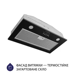 Витяжка повновбудована Minola HBI 5262 BL GLASS 700 LED - мініатюра 2