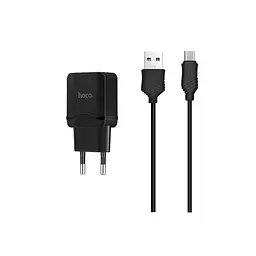 Комплект Адаптер мережевий Hoco Micro cable C22A USB. 2.4А