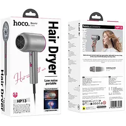 Фен для волосся Hoco HP13 Hot and cold air (1600W) Rose Red - мініатюра 2