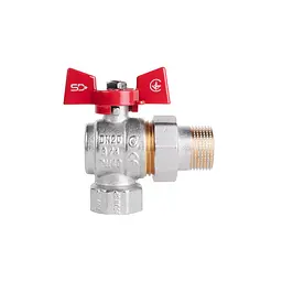 Кран кульовий "Американка" SD Plus 3/4" ВЗ кутовий SD222NW20PN40 - мініатюра 3