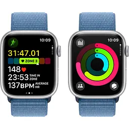 Смарт-годинник Apple Watch Series 9 GPS 45mm Silver Aluminum Case with Winter Blue Sport Loop [MR9F3] [95103] - мініатюра 6